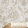 image:imageDriftAway Linen Floral Paisley Blackout Curtains Grommet W52 x L84 RedFredacamel Beige