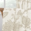 image:imageDriftAway Linen Floral Paisley Blackout Curtains Grommet W52 x L84 RedFredacamel Beige