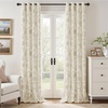 image:imageDriftAway Linen Floral Paisley Blackout Curtains Grommet W52 x L84 RedFredacamel Beige
