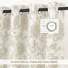 image:imageDriftAway Linen Floral Paisley Blackout Curtains Grommet W52 x L84 RedFredacamel Beige