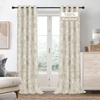 image:imageDriftAway Linen Floral Paisley Blackout Curtains Grommet W52 x L84 RedFredacamel Beige