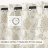 image:imageDriftAway Linen Floral Paisley Blackout Curtains Grommet W52 x L84 RedFredacamel Beige