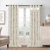 image:imageDriftAway Linen Floral Paisley Blackout Curtains Grommet W52 x L84 RedFredacamel Beige