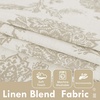 image:imageDriftAway Linen Floral Paisley Blackout Curtains Grommet W52 x L84 RedFredacamel Beige