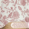 image:imageDriftAway Linen Floral Paisley Blackout Curtains Grommet W52 x L84 RedFredadusty Rose