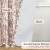 image:imageDriftAway Linen Floral Paisley Blackout Curtains Grommet W52 x L84 RedFredadusty Rose