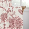 image:imageDriftAway Linen Floral Paisley Blackout Curtains Grommet W52 x L84 RedFredadusty Rose