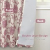 image:imageDriftAway Linen Floral Paisley Blackout Curtains Grommet W52 x L84 RedFredadusty Rose