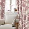 image:imageDriftAway Linen Floral Paisley Blackout Curtains Grommet W52 x L84 RedFredadusty Rose