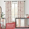 image:imageDriftAway Linen Floral Paisley Blackout Curtains Grommet W52 x L84 RedFredadusty Rose