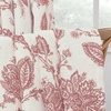 image:imageDriftAway Linen Floral Paisley Blackout Curtains Grommet W52 x L84 RedFredadusty Rose