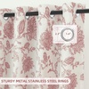 image:imageDriftAway Linen Floral Paisley Blackout Curtains Grommet W52 x L84 RedFredadusty Rose