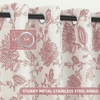 image:imageDriftAway Linen Floral Paisley Blackout Curtains Grommet W52 x L84 RedFredadusty Rose