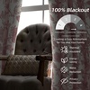 image:imageDriftAway Linen Floral Paisley Blackout Curtains Grommet W52 x L84 RedFredadusty Rose