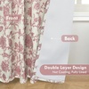 image:imageDriftAway Linen Floral Paisley Blackout Curtains Grommet W52 x L84 RedFredadusty Rose