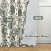 image:imageDriftAway Linen Floral Paisley Blackout Curtains Grommet W52 x L84 RedFredaloden Green