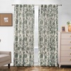 image:imageDriftAway Linen Floral Paisley Blackout Curtains Grommet W52 x L84 RedFredaloden Green
