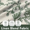 image:imageDriftAway Linen Floral Paisley Blackout Curtains Grommet W52 x L84 RedFredaloden Green