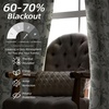 image:imageDriftAway Linen Floral Paisley Blackout Curtains Grommet W52 x L84 RedFredaloden Green
