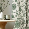 image:imageDriftAway Linen Floral Paisley Blackout Curtains Grommet W52 x L84 RedFredaloden Green