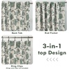 image:imageDriftAway Linen Floral Paisley Blackout Curtains Grommet W52 x L84 RedFredaloden Green