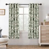 image:imageDriftAway Linen Floral Paisley Blackout Curtains Grommet W52 x L84 RedFredaloden Green