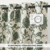 image:imageDriftAway Linen Floral Paisley Blackout Curtains Grommet W52 x L84 RedFredaloden Green