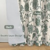 image:imageDriftAway Linen Floral Paisley Blackout Curtains Grommet W52 x L84 RedFredaloden Green