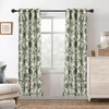 image:imageDriftAway Linen Floral Paisley Blackout Curtains Grommet W52 x L84 RedFredaloden Green