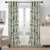 image:imageDriftAway Linen Floral Paisley Blackout Curtains Grommet W52 x L84 RedFredaloden Green