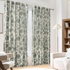image:imageDriftAway Linen Floral Paisley Blackout Curtains Grommet W52 x L84 RedFredaloden Green