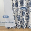 image:imageDriftAway Linen Floral Paisley Blackout Curtains Grommet W52 x L84 RedFredanavy