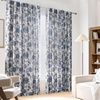 image:imageDriftAway Linen Floral Paisley Blackout Curtains Grommet W52 x L84 RedFredanavy