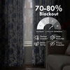 image:imageDriftAway Linen Floral Paisley Blackout Curtains Grommet W52 x L84 RedFredanavy