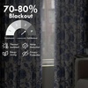 image:imageDriftAway Linen Floral Paisley Blackout Curtains Grommet W52 x L84 RedFredanavy