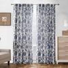 image:imageDriftAway Linen Floral Paisley Blackout Curtains Grommet W52 x L84 RedFredanavy