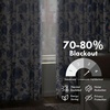 image:imageDriftAway Linen Floral Paisley Blackout Curtains Grommet W52 x L84 RedFredanavy