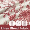 image:imageDriftAway Linen Floral Paisley Blackout Curtains Grommet W52 x L84 RedFredared