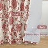 image:imageDriftAway Linen Floral Paisley Blackout Curtains Grommet W52 x L84 RedFredared