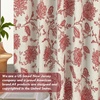 image:imageDriftAway Linen Floral Paisley Blackout Curtains Grommet W52 x L84 RedFredared