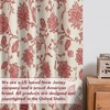 image:imageDriftAway Linen Floral Paisley Blackout Curtains Grommet W52 x L84 RedFredared