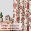 image:imageDriftAway Linen Floral Paisley Blackout Curtains Grommet W52 x L84 RedFredared