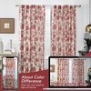 image:imageDriftAway Linen Floral Paisley Blackout Curtains Grommet W52 x L84 RedFredared