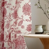 image:imageDriftAway Linen Floral Paisley Blackout Curtains Grommet W52 x L84 RedFredared