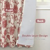 image:imageDriftAway Linen Floral Paisley Blackout Curtains Grommet W52 x L84 RedFredared