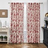 image:imageDriftAway Linen Floral Paisley Blackout Curtains Grommet W52 x L84 RedFredared
