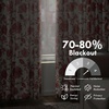 image:imageDriftAway Linen Floral Paisley Blackout Curtains Grommet W52 x L84 RedFredared