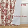 image:imageDriftAway Linen Floral Paisley Blackout Curtains Grommet W52 x L84 RedFredared