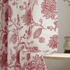 image:imageDriftAway Linen Floral Paisley Blackout Curtains Grommet W52 x L84 RedFredared