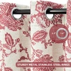 image:imageDriftAway Linen Floral Paisley Blackout Curtains Grommet W52 x L84 RedFredared